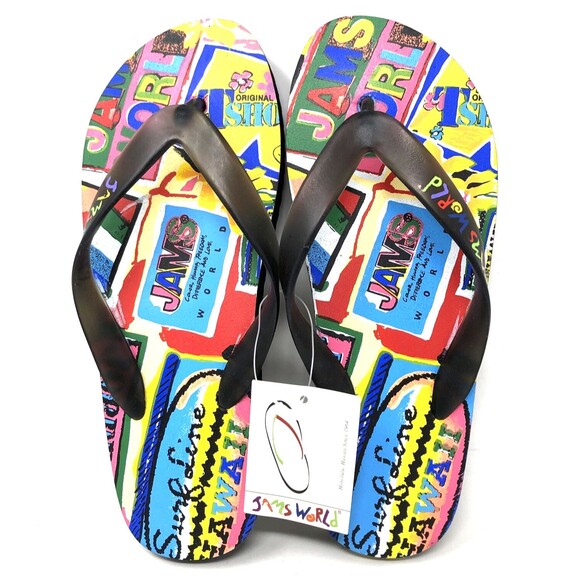 Jams World Flip Flops Womens 7 Hawaii  Color Humor Freedom Difference Love NEW - Picture 1 of 16